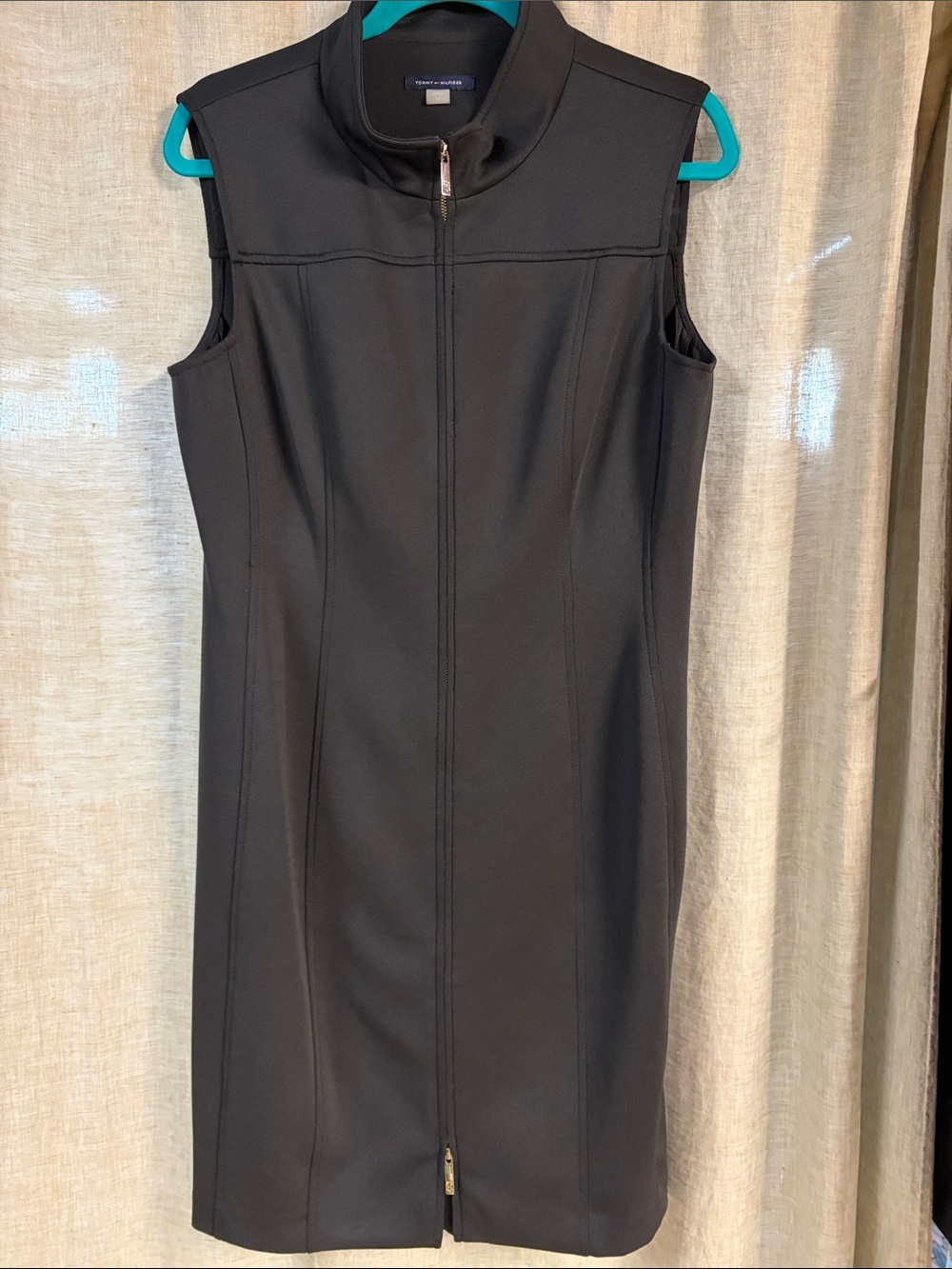 Tommy Hilfiger Black Sleeveless Zip Dress